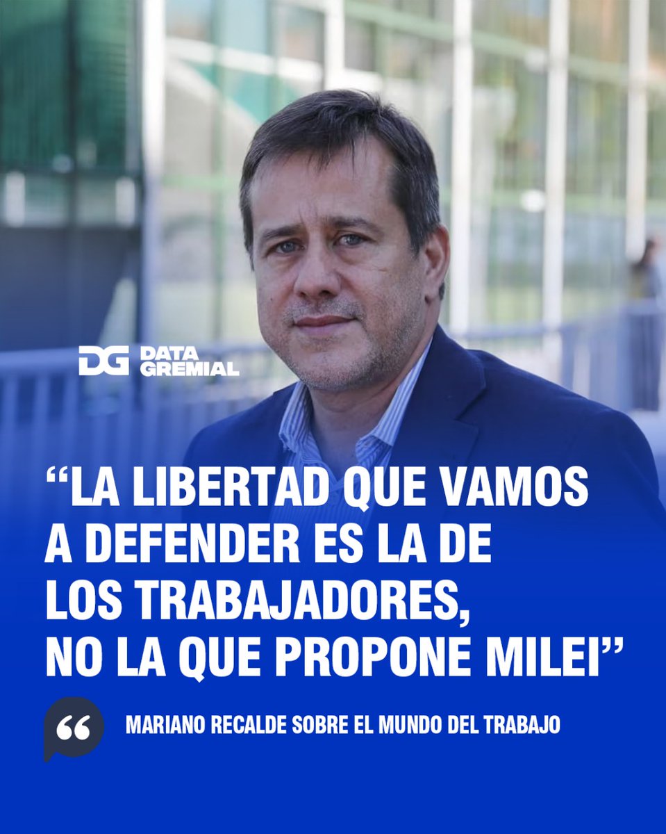 #Elecciones2025 🗳️
Mariano Recalde (<a href="/marianorecalde/">Mariano Recalde</a>): "La libertad que vamos a defender es la de los trabajadores, no la que propone Milei"

Nota completa ➡️acortar.link/7I8GIw