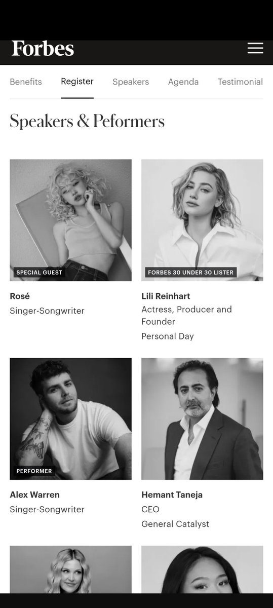 Rosé is listed as special guest, but Alex is listed as performer. Is she also performing? 🤔