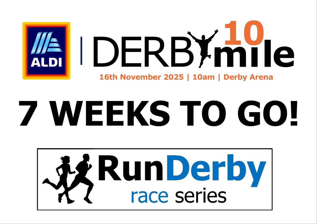 RunDerby (@runderby) on Twitter photo 7 weeks to go (exactly) until <a href="/Derby10m/">Aldi Derby 10 Mile</a>! 7 weeks to go (exactly) until <a href="/Derby10m/">Aldi Derby 10 Mile</a>!