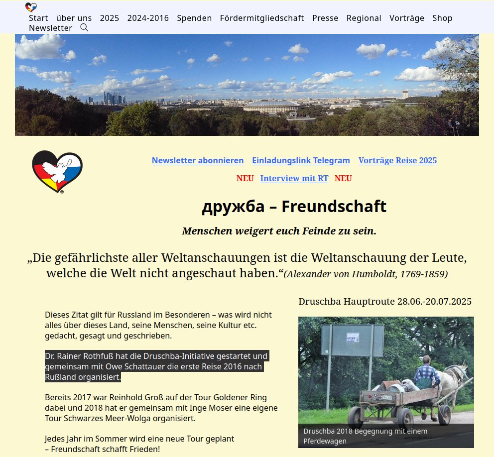 HannahStasi's tweet photo. @OMASGEGENRECHTS 15/ Cette organisation, qui organise des voyages en #Russie chaque année, notamment en #Crimée occupée en 2019. Elle a en fondée en 2017 par Rainer #Rothfuß, politicien de la CSU passé depuis 2018 à l'#AfD. https://t.co/Da4vY7dBSF