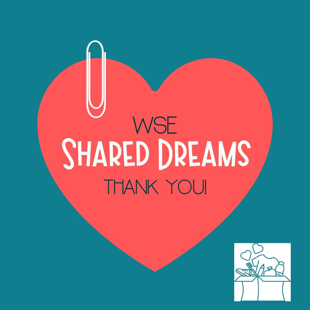 A big shoutout and heartfelt thanks to Grace Pepin, Nida Alavi, and Janki Ghalayini for their amazing volunteer work at Shared Dreams! We truly appreciate you taking the time to make a difference!
For more information on how you can get involved, visit wse-pto.org/shared_dreams.