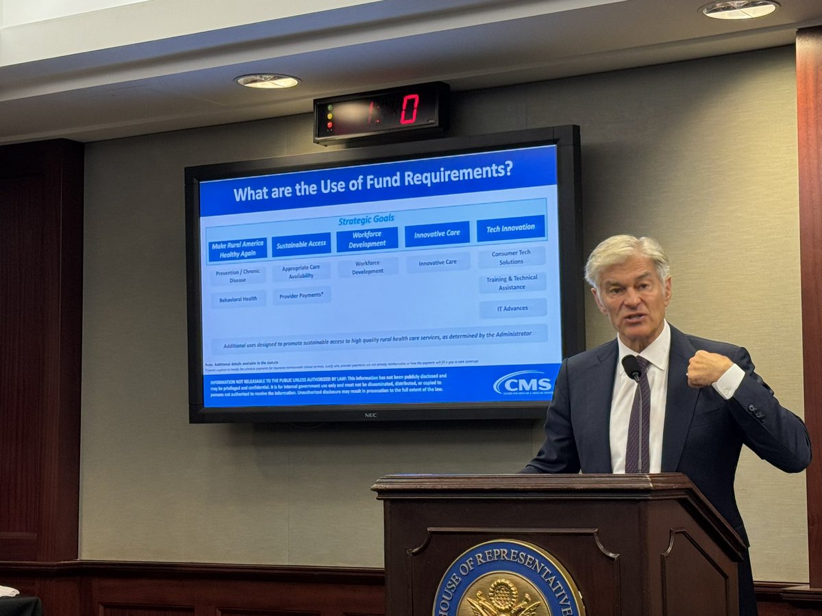 RepMeuser's tweet image. This morning, I joined my friend, CMS Administrator Dr. Oz, to discuss the launch of the $50 Billion Rural Health Transformation Fund—the largest investment in rural health care in our nation’s history.
For decades, rural hospitals have been left behind—receiving only 7% of…