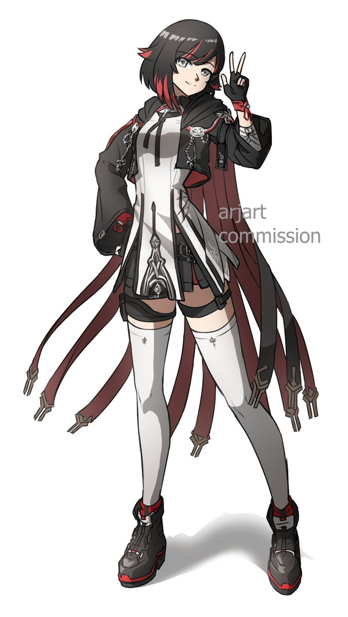 ar_jart's tweet image. Ruby as Exusiai from Arknights commission ✨