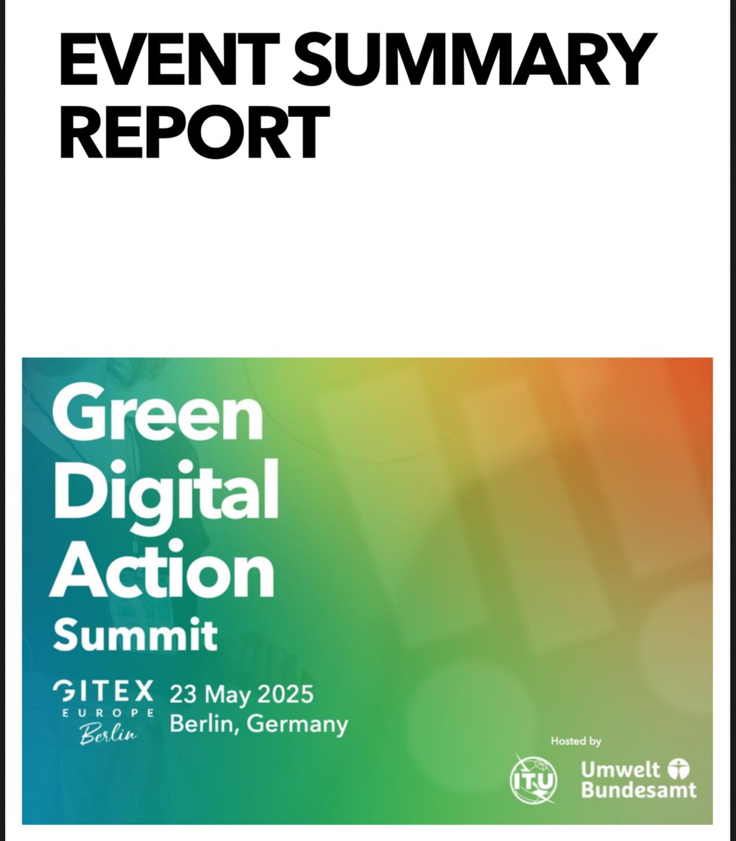 Digital transformation must protect the environment. 
New #GreenDigitalAction Summit event summary report shows how partnerships can drive greener, more resilient futures itu.int/initiatives/gr… #WorldOzoneDay