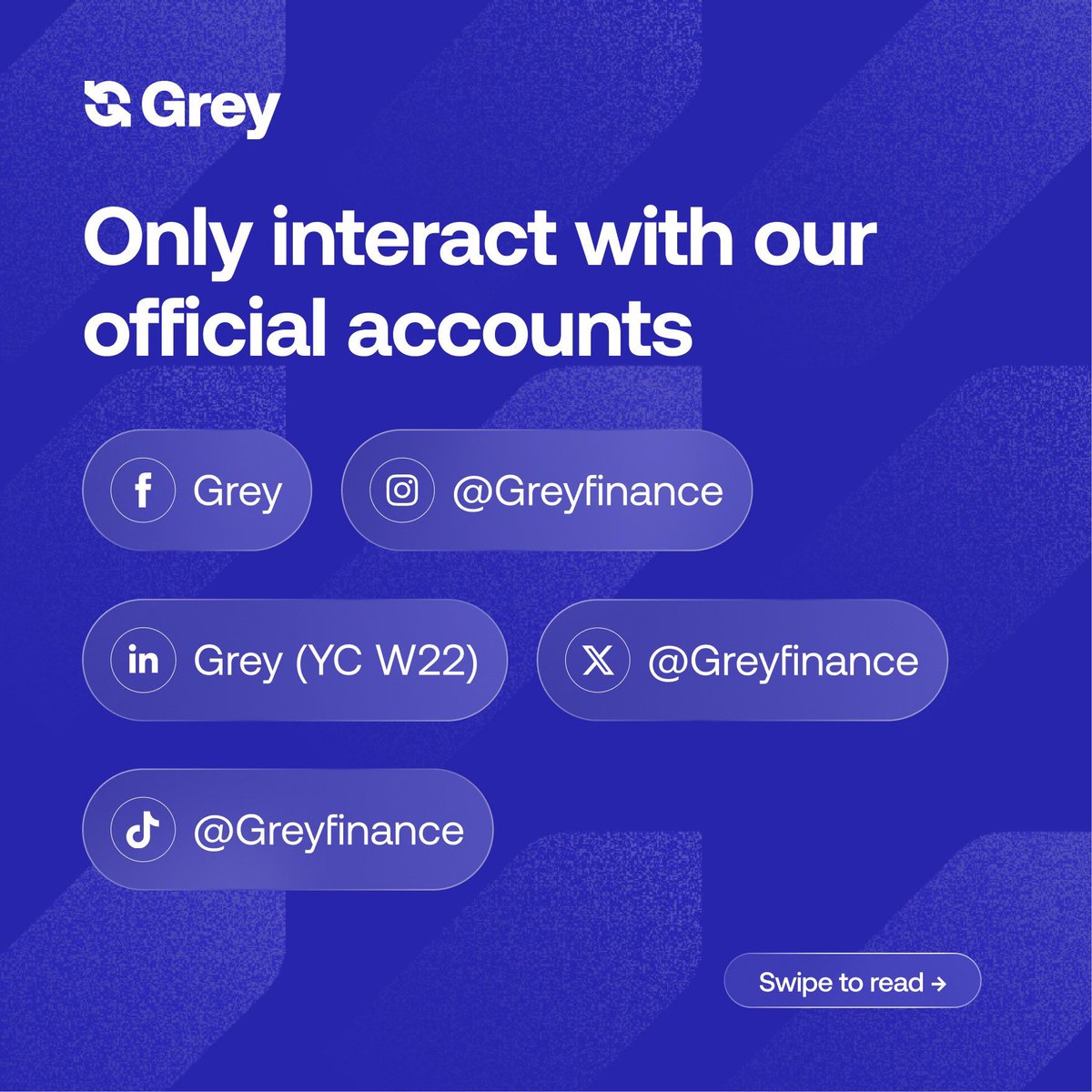 greyfinance's tweet image. We apologize for our slow responses 🥹  We’ve had a high influx of messages, but our team is working hard to get to everyone. 

Beware of scam accounts pretending to be Grey. This is our ONLY official support account on X.

Thank you for your patience &amp;amp; please stay safe. 🖤