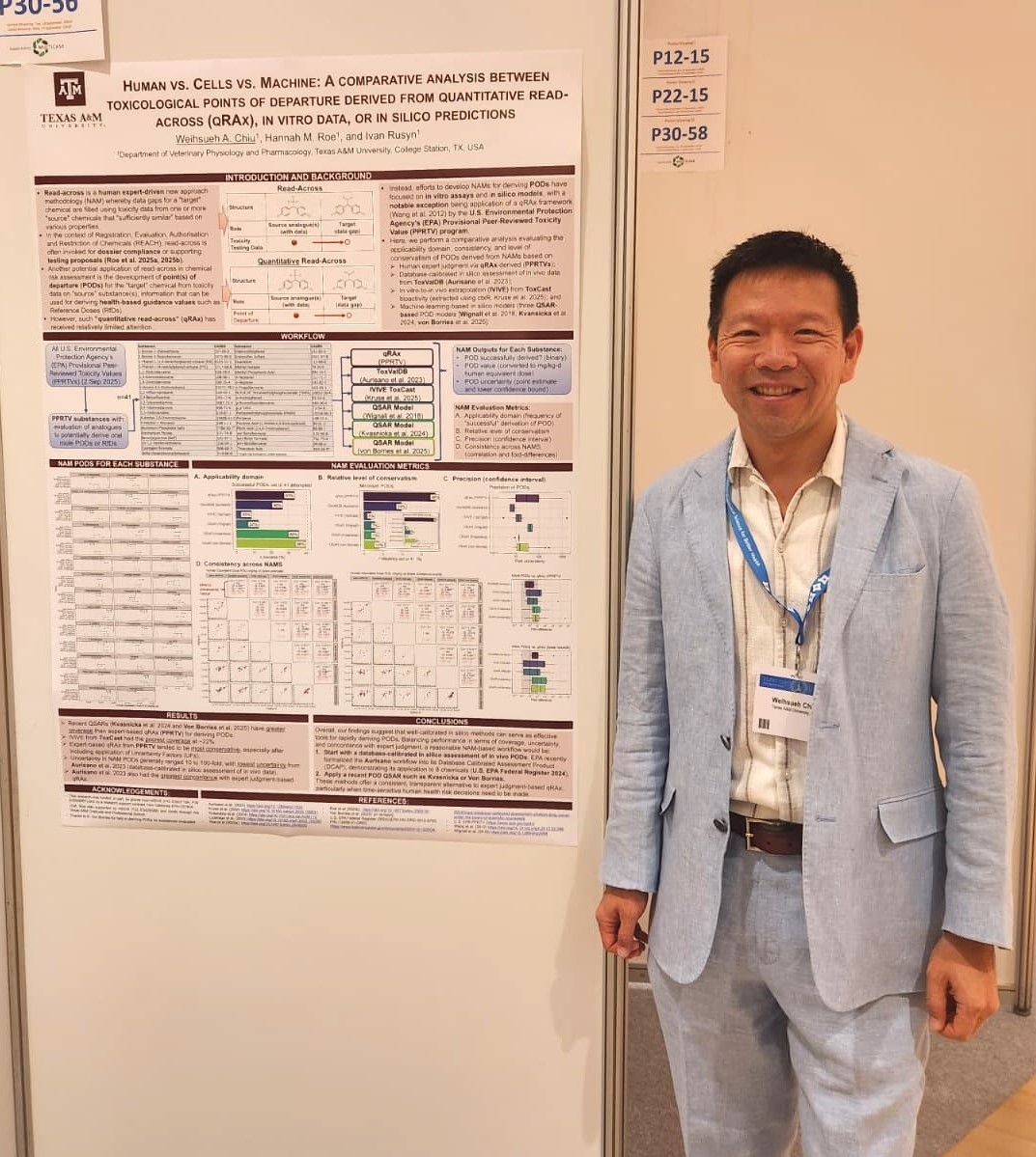 @TAMUSuperfund was front &amp; center at #EUROTOX2025! Dr. W. Chiu &amp; trainee Hannah Roe shared their Superfund-funded research on tox &amp; read-across — a powerful example of research translation in action &amp; the global impact of #SRP science.🌍#NIEHS_SRP <a href="/NIH_NIEHS/">NIEHS</a> <a href="/tamutox/">Texas A&M Toxicology</a> <a href="/tamuvetmed/">Texas A&M VetMed</a>