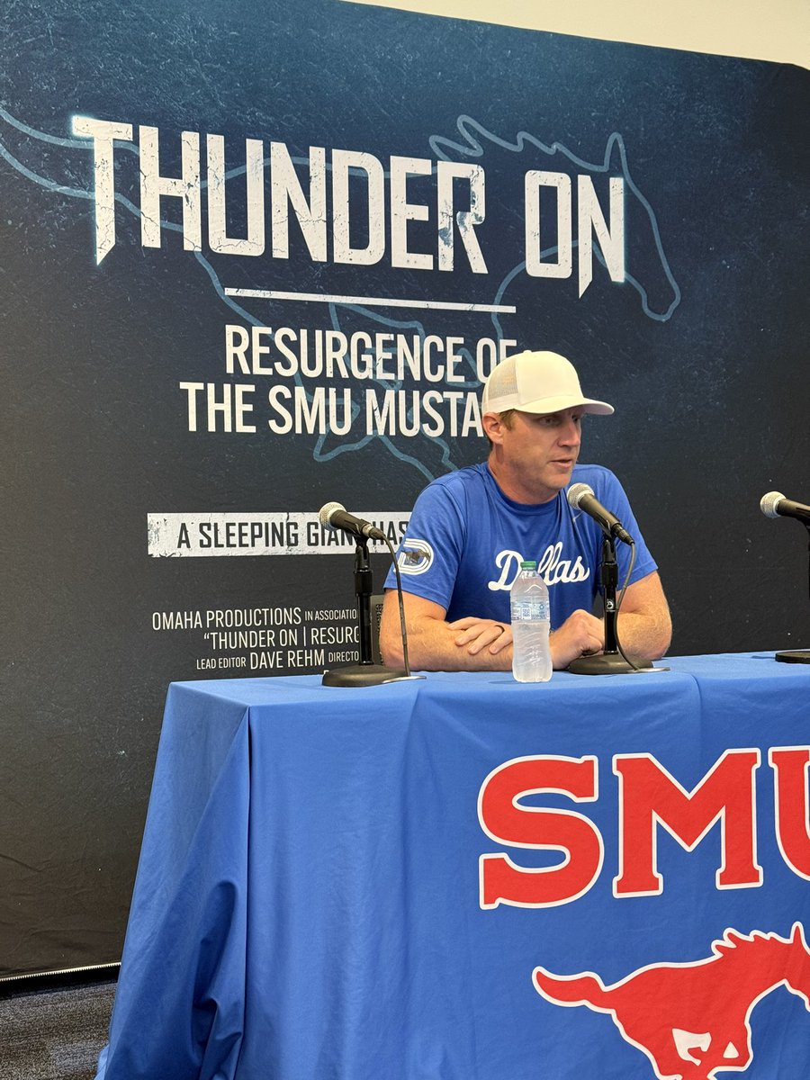 Rhett Lashlee is excited to have SMU’s story, its “resurgence” to the ACC and a national stage, told on ESPN on Sunday through “Thunder On.”