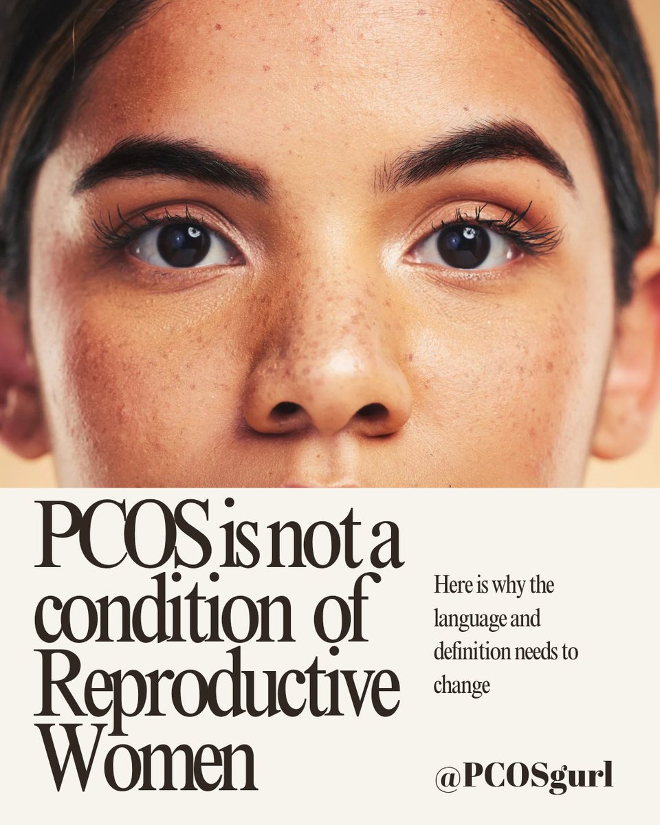 PCOSGurl's tweet image. PCOS is a lifelong endocrine syndrome that affects multiple body systems and can affect patients metabolically & hormonally
If PCOS is defined as condition of reproductive aged women, patients will fall through the cracks and the serious nature of the syndrome will be overlooked