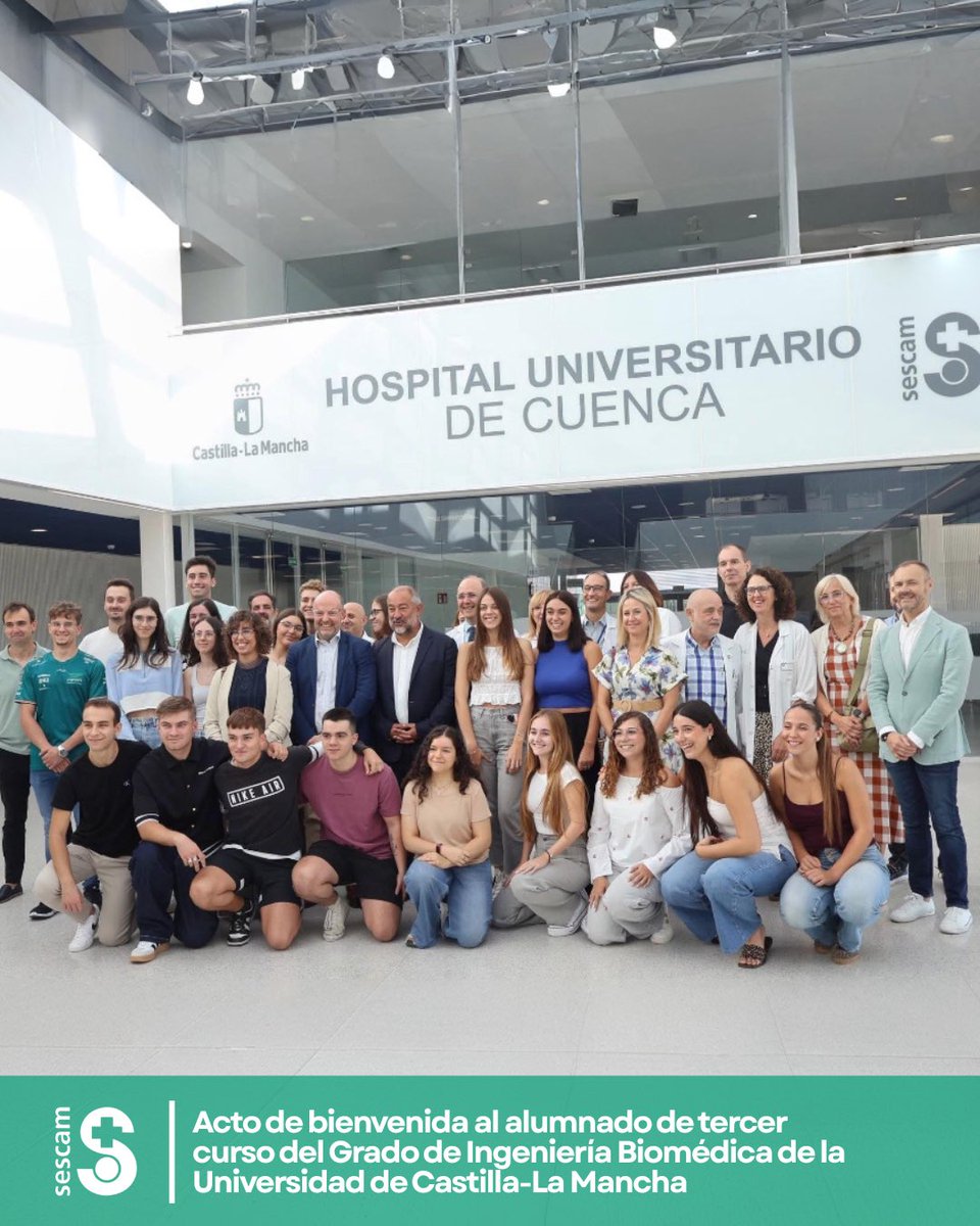 👩‍⚕️ #CLM trabaja en la creación de una categoría estatutaria de ingeniero biomédico dentro de la plantilla orgánica del SESCAM.

🏥 Alumnos/as del Grado de Ingeniería Biomédica de la UCLM realizarán parte de sus estudios en el <a href="/HospitalUnivCU/">Hospital Universitario de Cuenca</a>.

ℹ️ sescam.castillalamancha.es