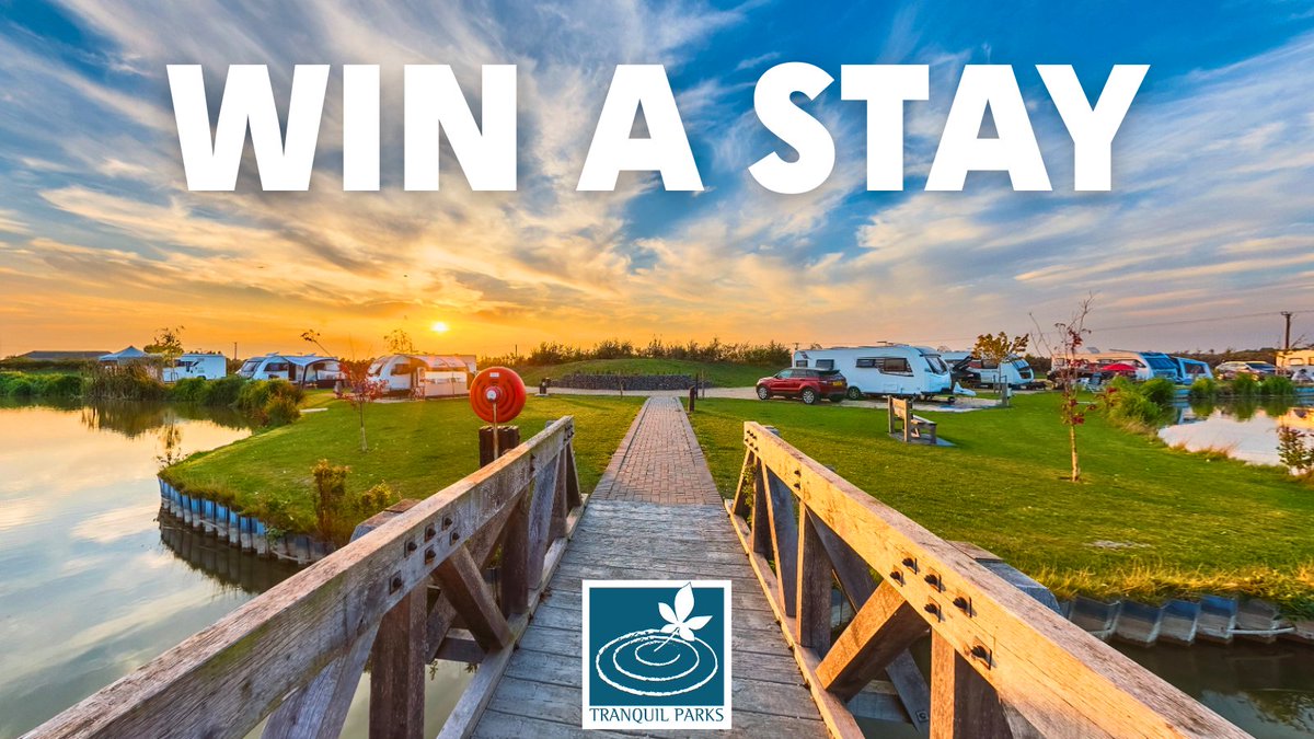 Good morning! 🤩 Excited to share our new giveaway:

5 nights on a Waterside pitch at Fields End Water Caravan Park, Lodges &amp; Fishery, Cambs. Prize can be taken anytime during the park's 2026 open season (Mar-Nov)!

🔗tranquilparks.co.uk/win/
Closing 15 Oct 2025
Good luck!🤞