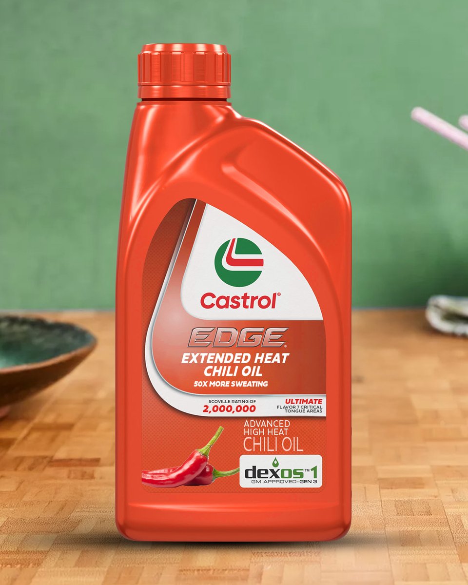 High heat? 🔥 No sweat. 😅 Seems legit 🌶 #dontdrinktheoil