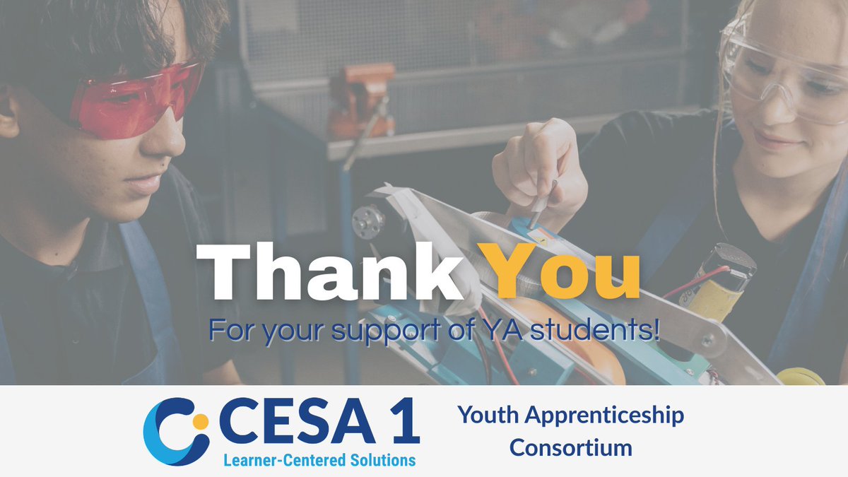Shoutout to Albert Allen-Jones for his dedication to the students from Germantown High School who participate in the CESA 1 YA Consortium! 🙌 💼 Thank you for believing in your students and fostering their dreams! 🎓💖 #YouthApprenticeship #FutureLeaders