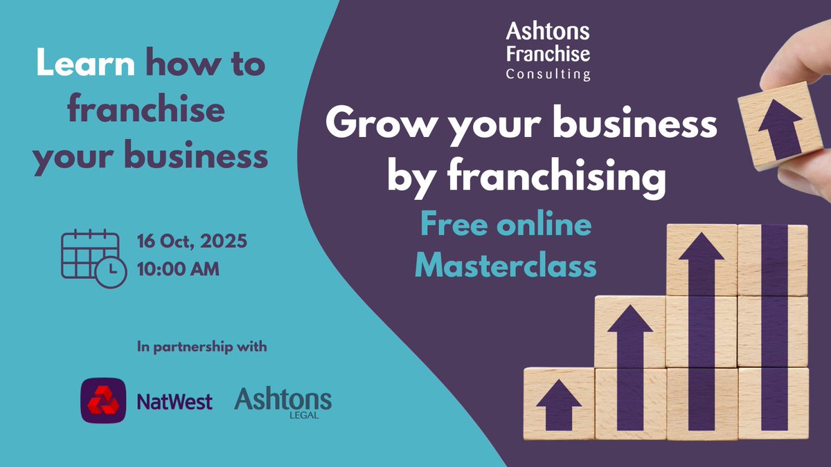 Just one month until our next #franchise your business seminar! Pleased to be joined by <a href="/NatWestGroup/">NatWest Group</a> in this  special edition session! It's free to attend: eventbrite.co.uk/e/how-to-franc…