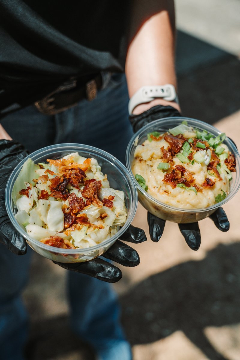 Fall/Winter menu switch-up 🍂 We’re saying goodbye to Green Beans + Tater Tot Casserole and hello to Bacon Braised Cabbage + Loaded Mashed Potatoes! Some of y’all guessed it right, some didn’t 😉 Come try the new sides this season at Hurtado Barbecue - available at all locations!