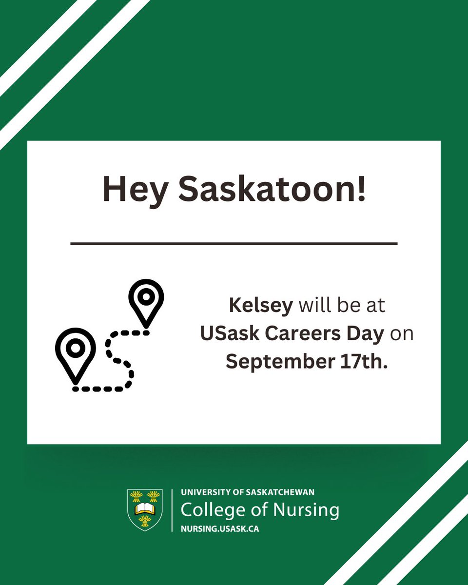 Are you in the Saskatoon area tomorrow?

Stop by USask Careers Day to talk to Kelsey all about #USaskNursing

Not in the Saskatoon area? Learn all about our undergraduate and graduate programs at nursing.usask.ca