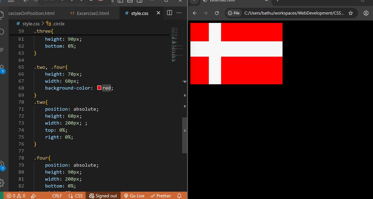 venkateshcoderr's tweet image. > Day -03 of CSS playlist.
>I am enjoying working on these color-related tasks so much, even though I have already learned and mastered full-stack Java, and did some projects.
>Today I covered Static, Relative, Absolute, Fixed, Sticky. Ignore India flag plz I tried🥲.
#Web3