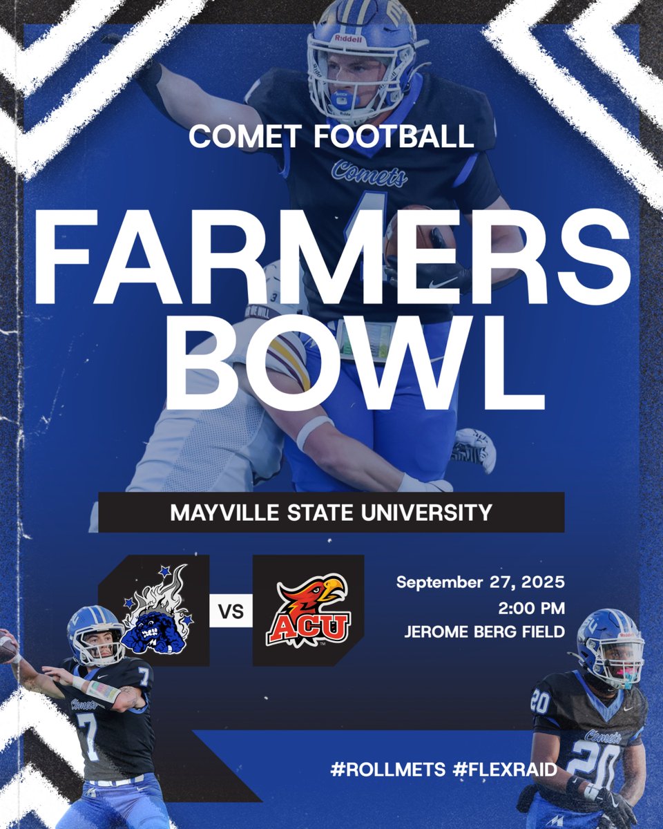 mayville_FB's tweet image. It&apos;s #FarmersBowl #GameWeek! #RollMets #FLEXRAID
