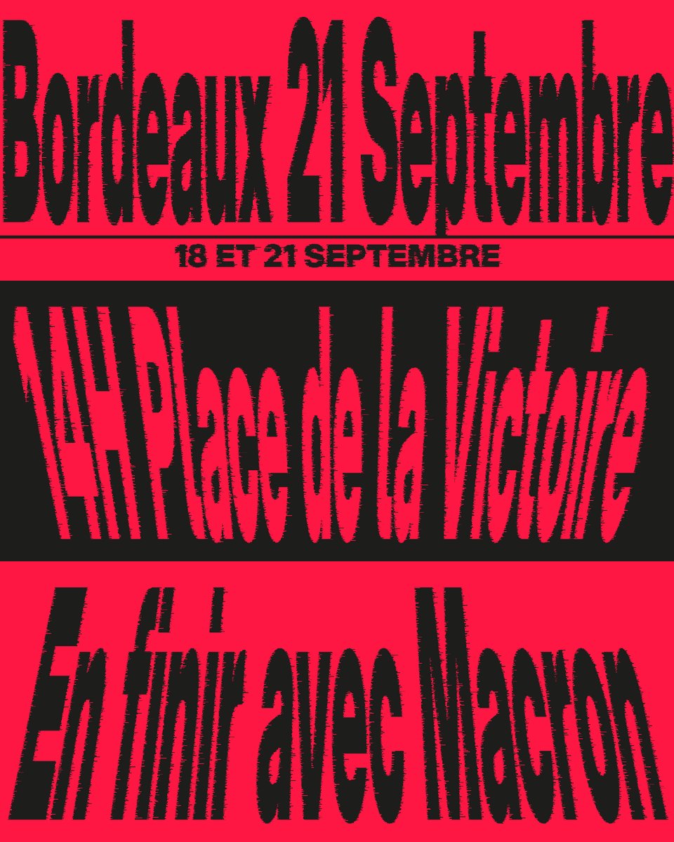 B_Stiegler's tweet photo. Rendez-vous le 21 septembre à 14 h Place de la Victoire à Bordeaux. Pour fêter la chute de la monarchie (le 21 septembre 1792) et la lente chute du roi Macron. 

#BloquonsTout 
#DébloquonsTout
#10septembre2025
#18septembre2025 
#21septembre2025 https://t.co/Htg514crTi