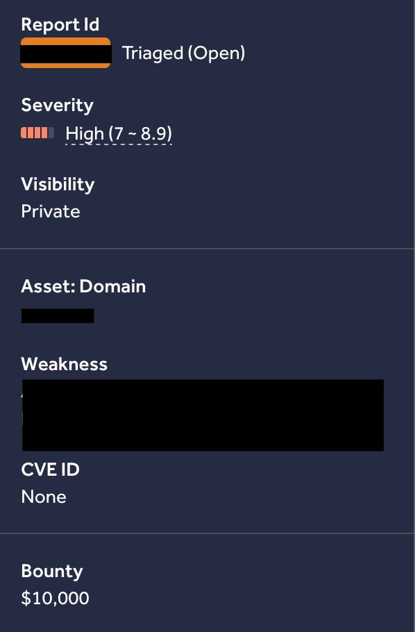 Yay, I was awarded a $10,000 bounty on <a href="/Hacker0x01/">HackerOne</a>! hackerone.com/one33se7en #TogetherWeHitHarder