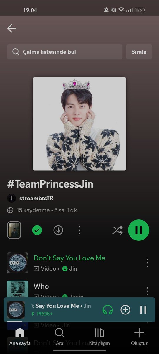 Kimse kusura bakmasın bir prenses varsa o da Jin dir jdkdnjdldmw #TeamPrincessJin