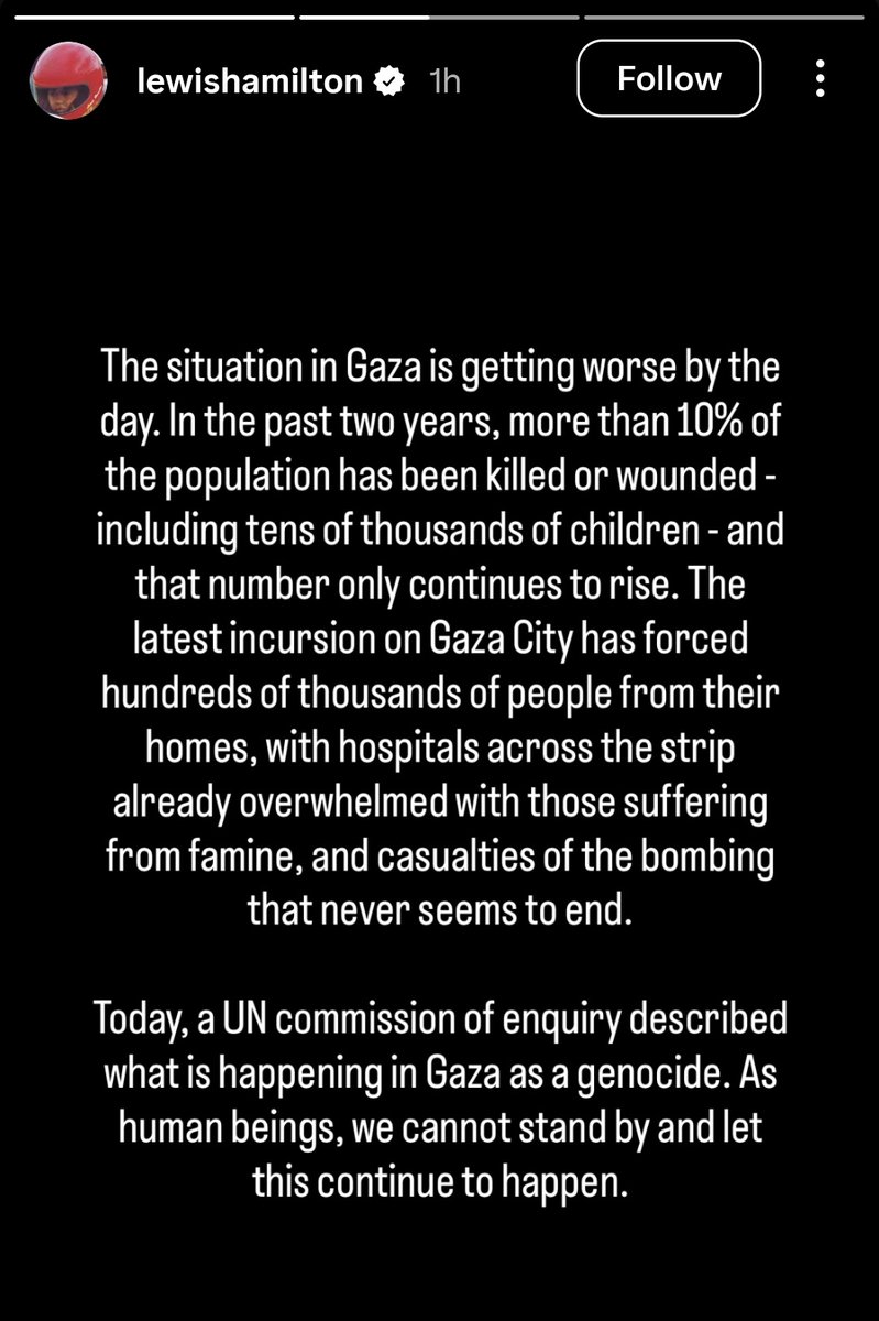 I_amMukhtar's tweet image. Lewis Hamilton posted this.

How long before he&apos;s called antisemitic?