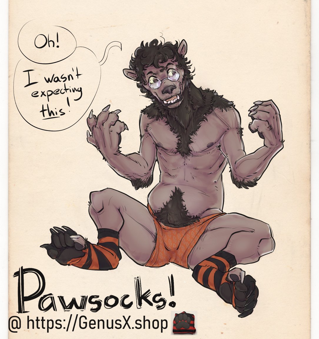 Pawsocks will NOT turn you into a demi-bear person...

...But we got some good deals going on right now, so there's no harm in trying!

genusx.shop

#pawsocks #transfur #demi_tf