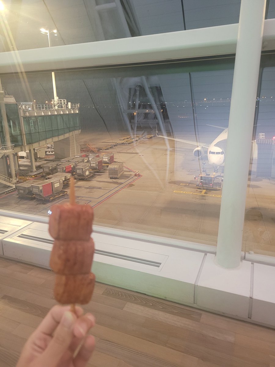 새벽에 인천공항에서 핫바 먹기