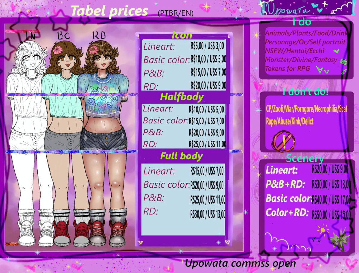 Akoharak9's tweet photo. Hi! Here's my price list, take a look and contact me if you're interested :)#digitalart #ilustração #NSFWAnimeArt #digitalarts #digitalartis #commissionart #2Doc #opencommissions https://t.co/ELYPvzfj3D