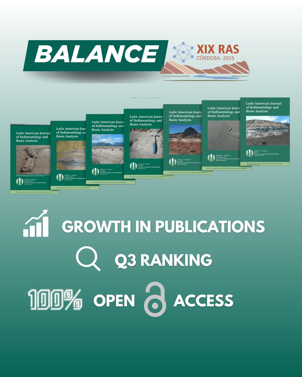 lajsbatw's tweet photo. 📢 Exciting news from #RAS2025!
The Latin American Journal of Sedimentology and Basin Analysis (LAJSBA) was present at the XIX RAS in Córdoba, sharing updates on our growth in publications, Q3 ranking, and ongoing commitment to #OpenAccess 🌎📚 https://t.co/zFVsYOYNUK