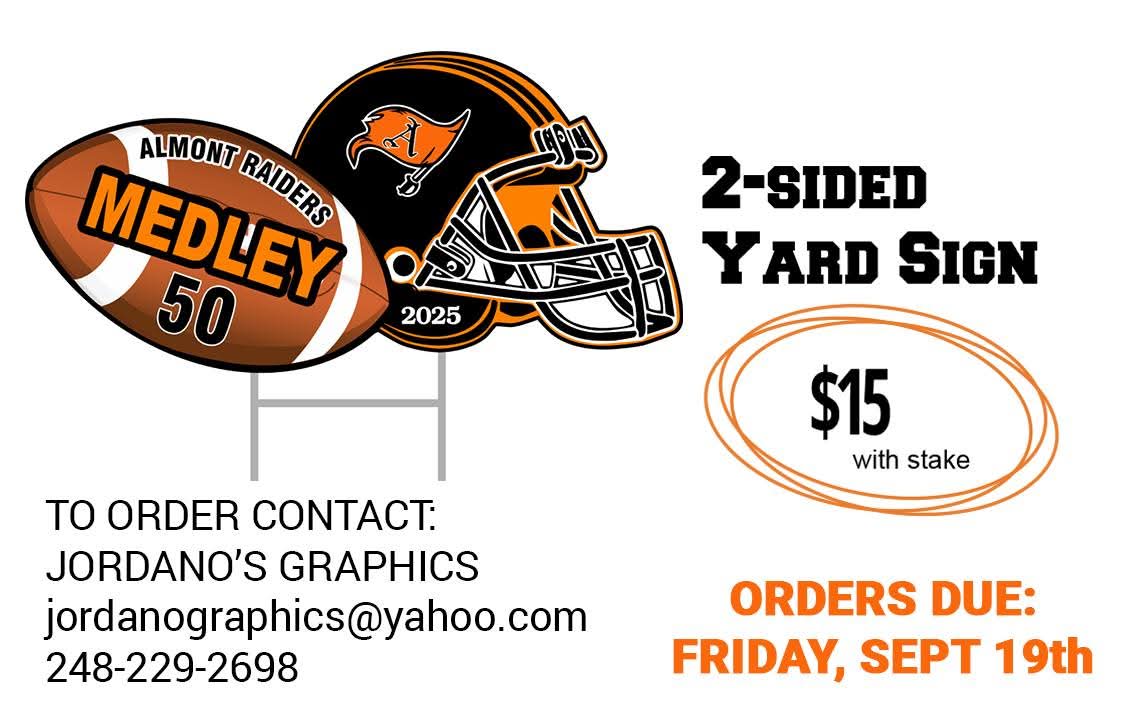 High School players only.... contact Jordano's directly to place an order by Friday.