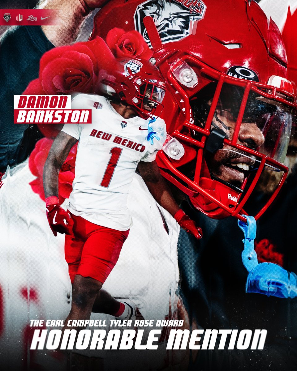 UNMLoboFB's tweet image. Roses for @ThatBoy_Bank performance at the Rose Bowl Stadium 👏🌹

#GoLobos | 🐺🆙 | @CampbellAward