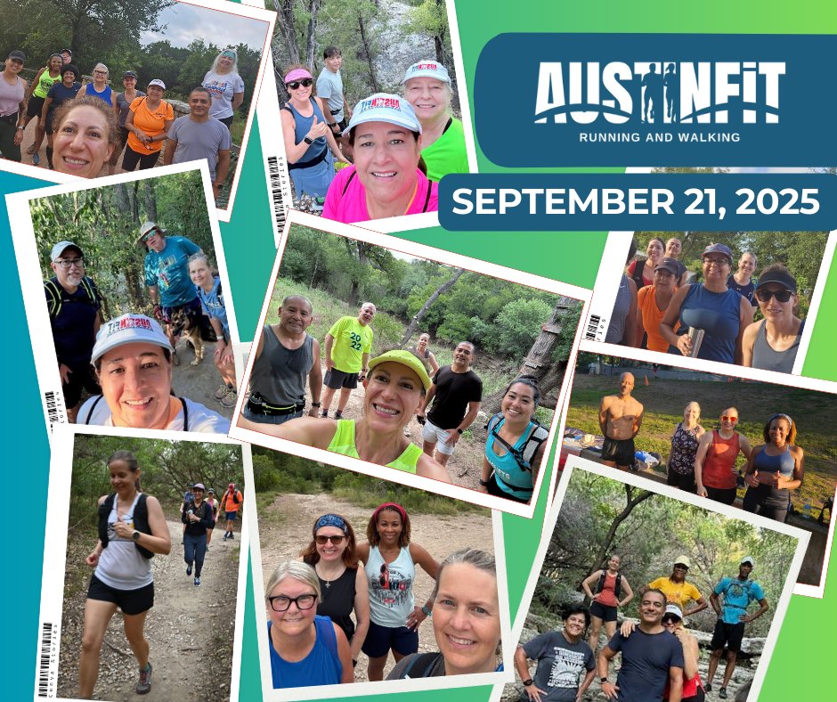 RunAustinFit's tweet image. Austin Fit Trails kicks off its Fall Season on Sunday, 9/21/25.  Whether, new to the dirt or a seasoned trail runner, this is your chance to train with a supportive community, explore beautiful local trails, and build strength and endurance. Register at: usafit.redpodium.com/austin-fit-fal…