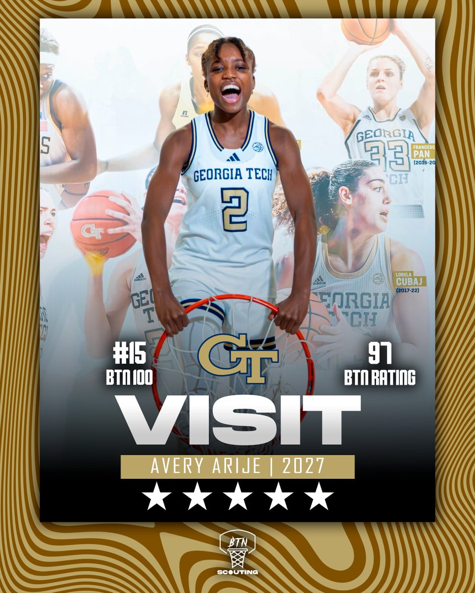 NEWS: 5⭐️ 27' Avery Arije (<a href="/Averythang12/">Avery Arije</a>) from Crestwood Prep (CAN) (<a href="/LionsCrestwood/">Crestwood Lions WBB</a>) recently took a visit to Georgia Tech to connect with Yellow Jackets Women’s Basketball (<a href="/GTWBB/">Georgia Tech Women's Basketball</a>).

She toured campus, spent time with Head Coach Karen Blair (<a href="/CoachKarenBlair/">Karen Blair</a>) and staff, and got