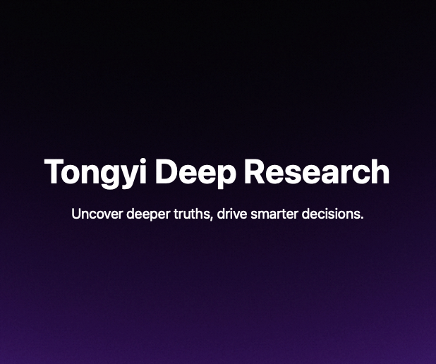 Ali_TongyiLab's tweet photo. 7/7🚀 Try it out! 
Tongyi DeepResearch agent marks a significant step towards AI that can autonomously turn information into insight. 
We're open-sourcing the model, framework, and complete solutions to empower the community. Dive in and build with us!
🔗 Homepage: https://t.co/jvs2lLCihB
🔗 Blog: https://t.co/fJv2sf8LCj
🔗 Model HuggingFace: https://t.co/97Smx2EB0i
🔗 Model ModelScope: https://t.co/jCwb0OaLcq
🔗 GitHub Repo: https://t.co/3pn2ZkzIYD