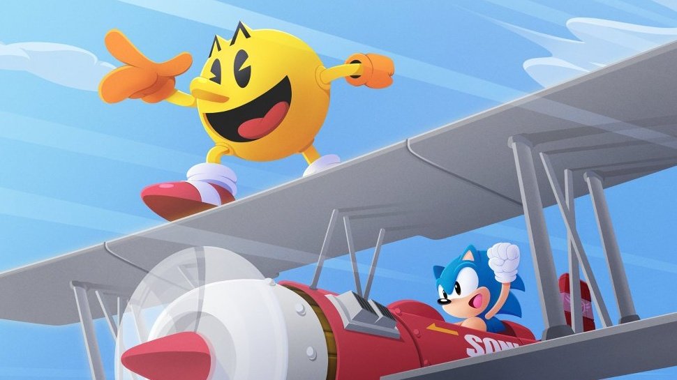 DynamoSuperX's tweet photo. love how sonic &amp; pac-man are literally bros. https://t.co/X3peb0TSSJ