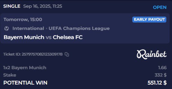 Gonna watch Bayern put an end to this Chelsea hype