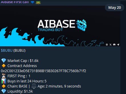 $bubu $1.6k to $4.6m ATH (2900x)
<a href="/aibasebot/">AiBase</a>