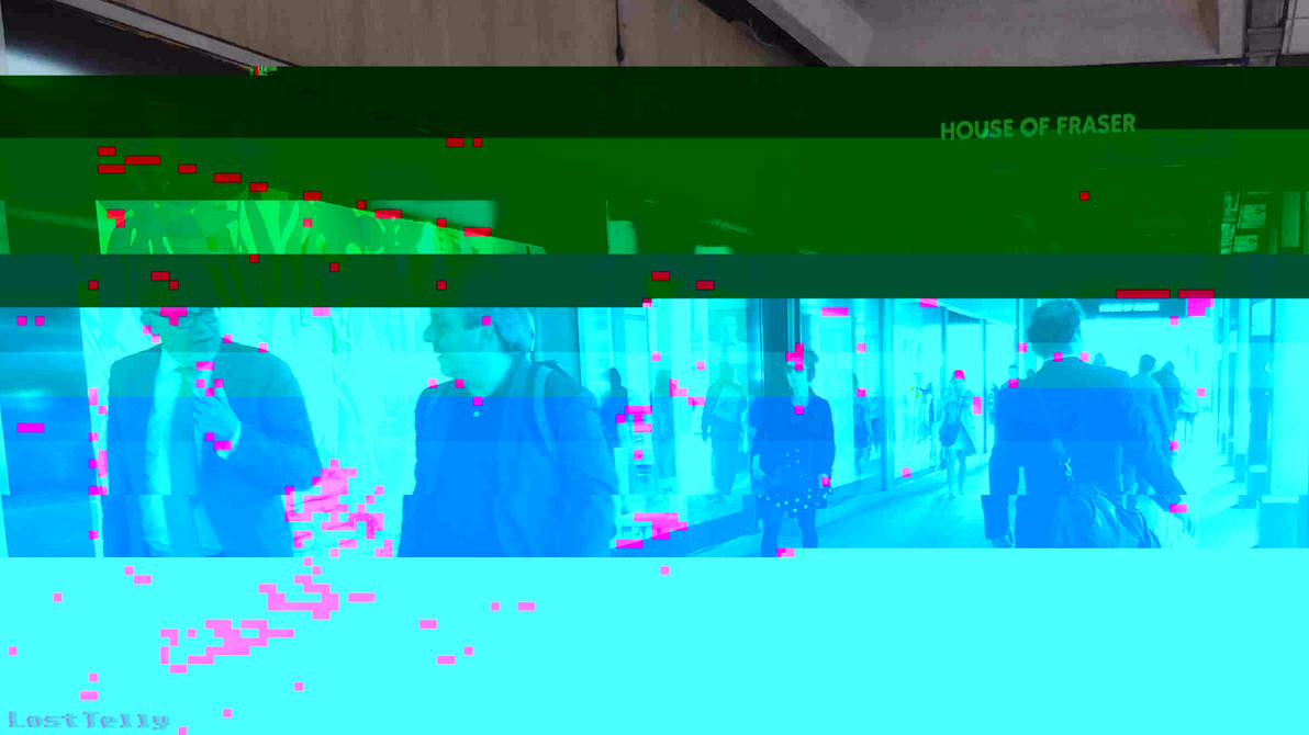 2015 throwback, street photography taken in London then corrupted