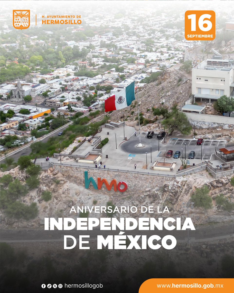 🇲🇽 Celebramos 215 años de independencia con la visión de un Hermosillo más innovador, con mejor calidad de vida y oportunidades para todas y todos.

Desde nuestra ciudad, seguimos construyendo juntos el México que soñamos. ✨

¡Que viva México y que viva Hermosillo!