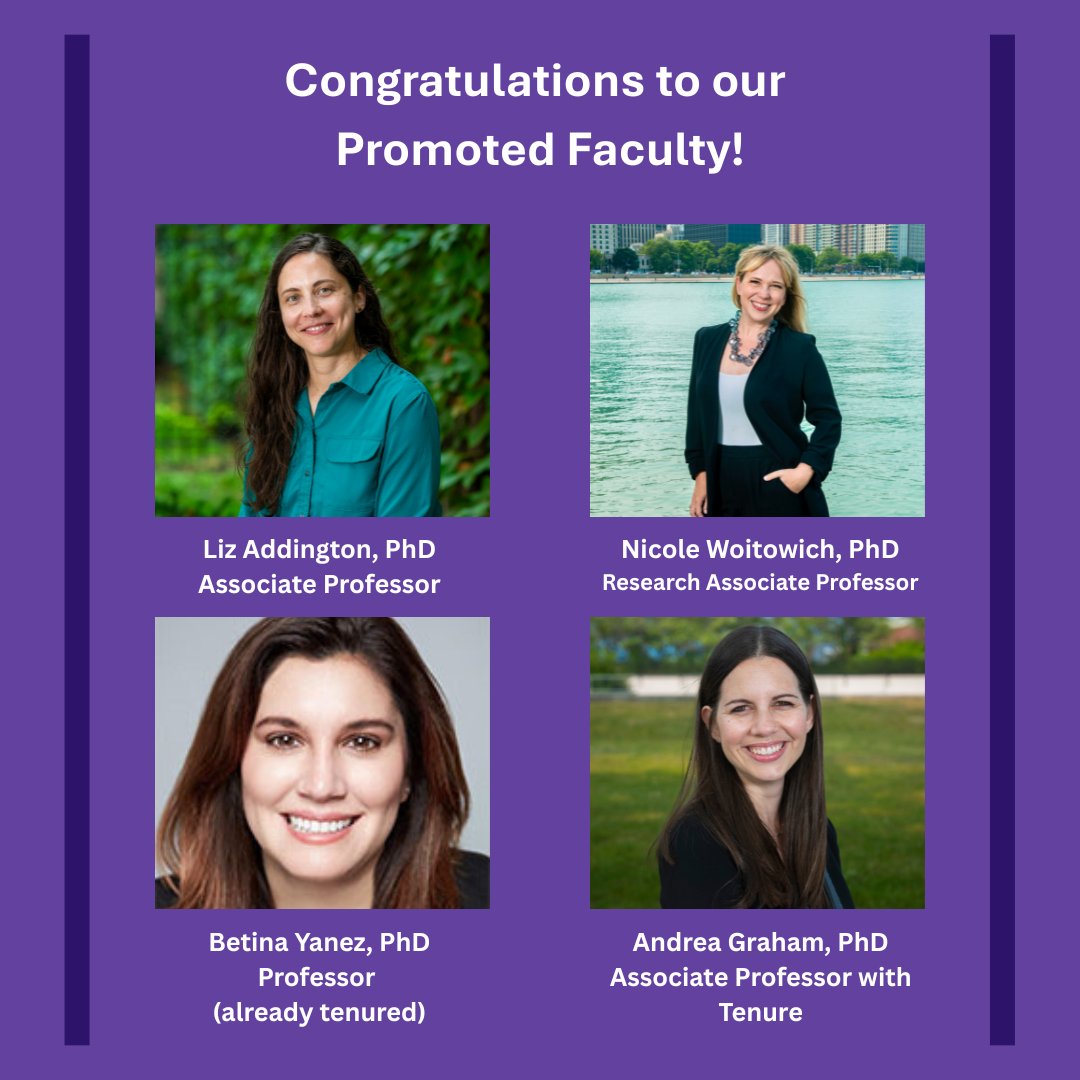 The Department of Medical Social Sciences is thrilled to announce and celebrate the recent promotions of our faculty members, effective September 1, 2025. Congratulations!