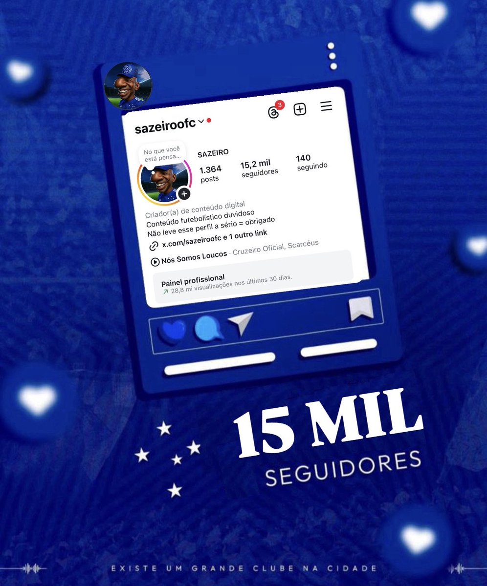 sazeiroofc's tweet image. SOMOS 15 MIL NO IG 🦊