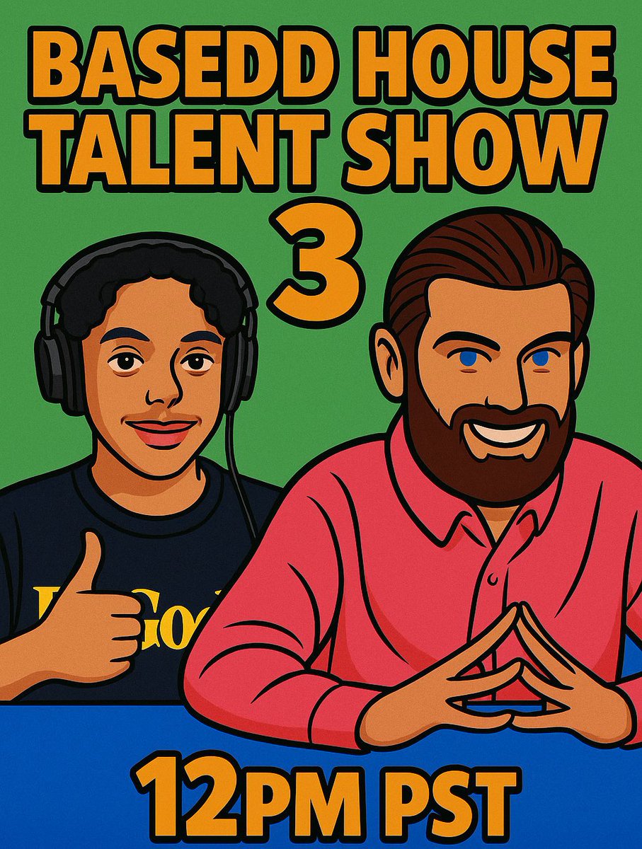 BASEDD HOUSE Talent show 3 is here again , an opportunity for you to believe in yourself and put yourself out there for CREATOR CAPITAL MARKET .

Remember BASEDD HOUSE is fully powered by <a href="/pumpdotfun/">pump.fun</a> .

Don’t miss out young Chad 
Tune in and show us what you gat and we will be