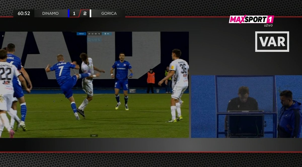 CroatiaFooty's tweet photo. LUKA STOJKOVIĆ IS SENT OFF!!!

He kits Iker Pozo into the chest with a high foot and he's off!

#HNL #DZGGOR https://t.co/BpFUMvSqsT