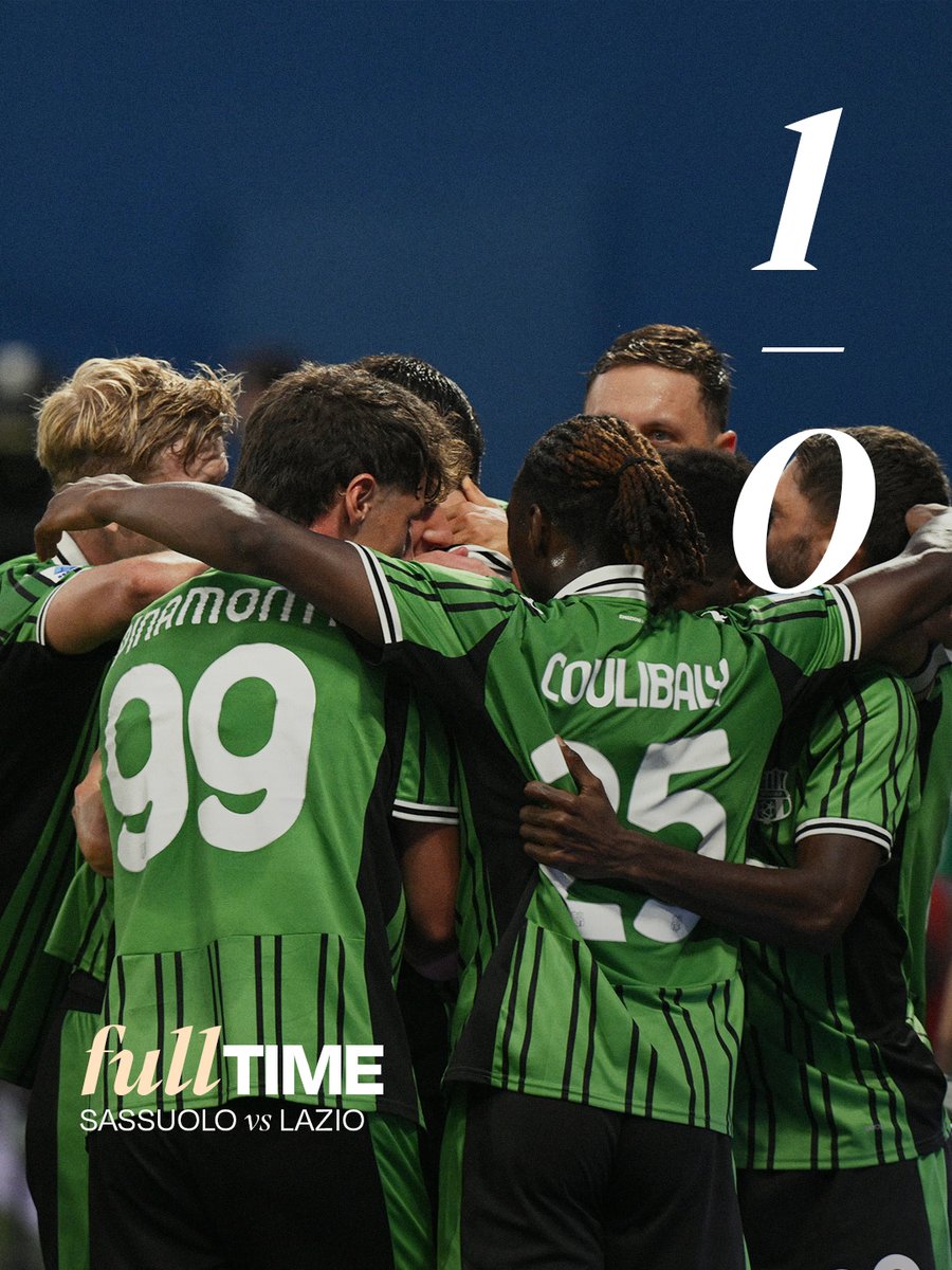 SassuoloUS's tweet photo. CHE VITTORIA AL MAPEI STADIUUUUM!!! 💥🖤💚

#SassuoloLazio 1-0
#ForzaSasol https://t.co/GinHqTAuVi