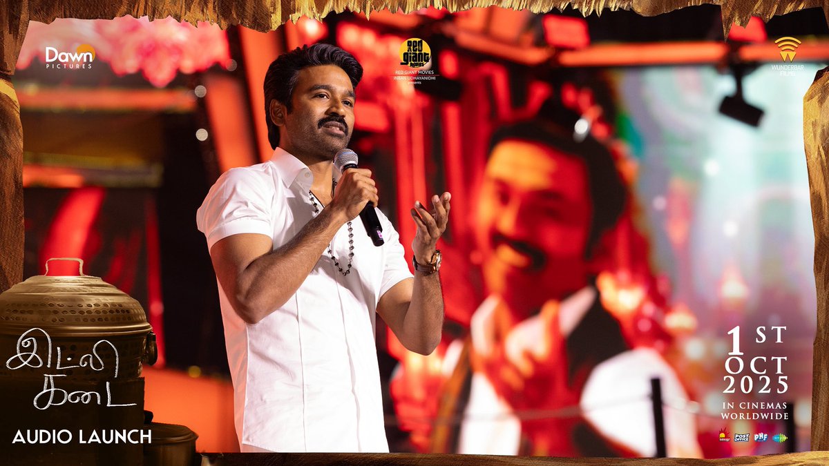 ThozharAadhi's tweet photo. #IdliKadaiAudioLaunch ல Dhanush Speech ரொம்பவே நல்லாருந்துச்சு Except the குல தெய்வம் Part! இப்டி சாதாரணமா இயல்பா பேசறப்ப அது பாக்கவே எவ்ளோ அழகா இருக்கு!
#PaPandi is one of the best films from last decade! #IdlyKadai அப்டி ஒரு அழகான படமா இருக்கும்னு எதிர்பார்க்கறேன், பாப்போம்!🤞 https://t.co/45XRdHzQaF