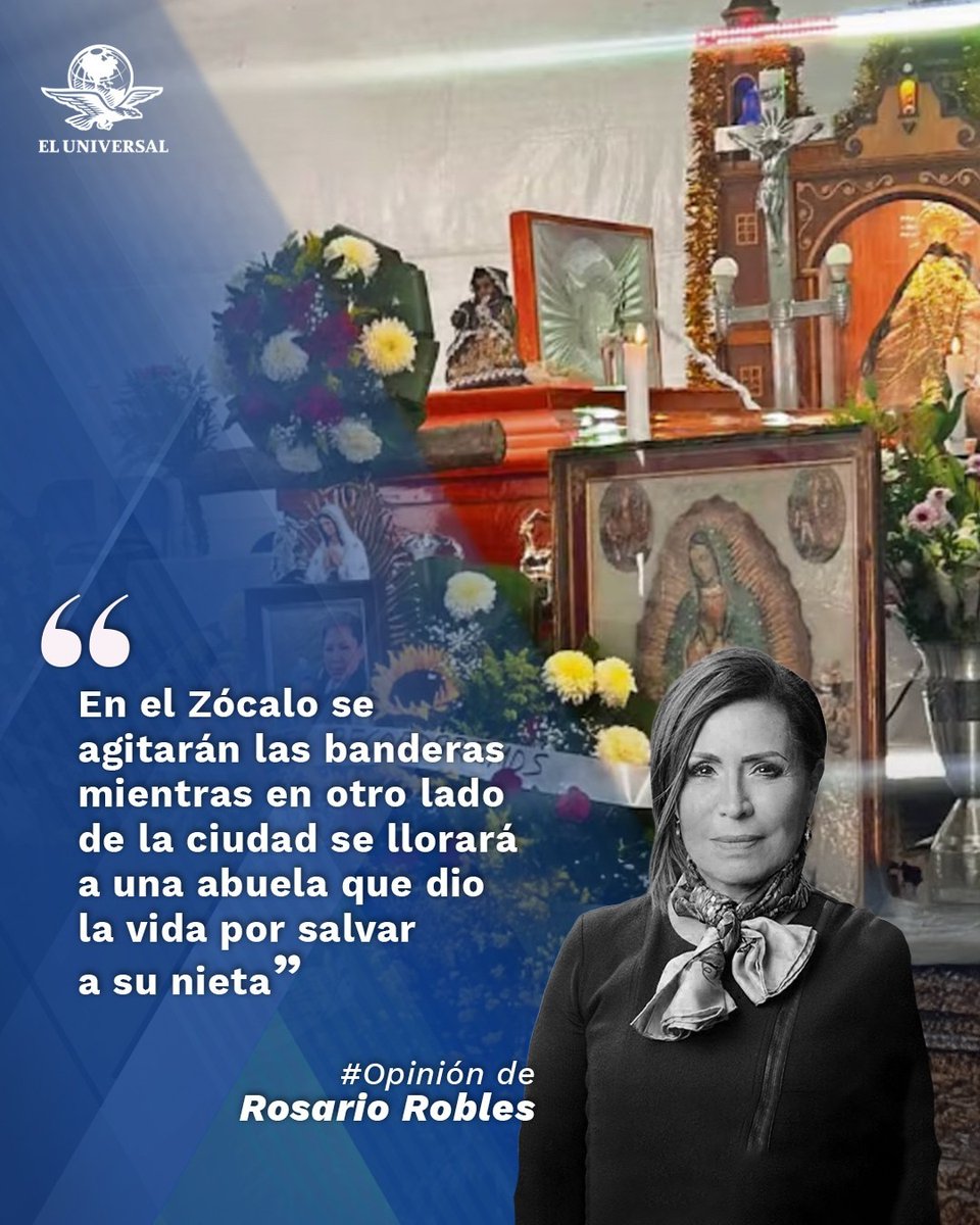✍️ "Este 15 de septiembre México se vestirá de colores patrios y celebrará una vez más su independencia. Lo hará en medio del dolor, la tristeza y el luto que acompañan a tantas familias", #Opinión de <a href="/Rosario_Robles_/">Rosario Robles</a> eluniversal.com.mx/opinion/rosari…