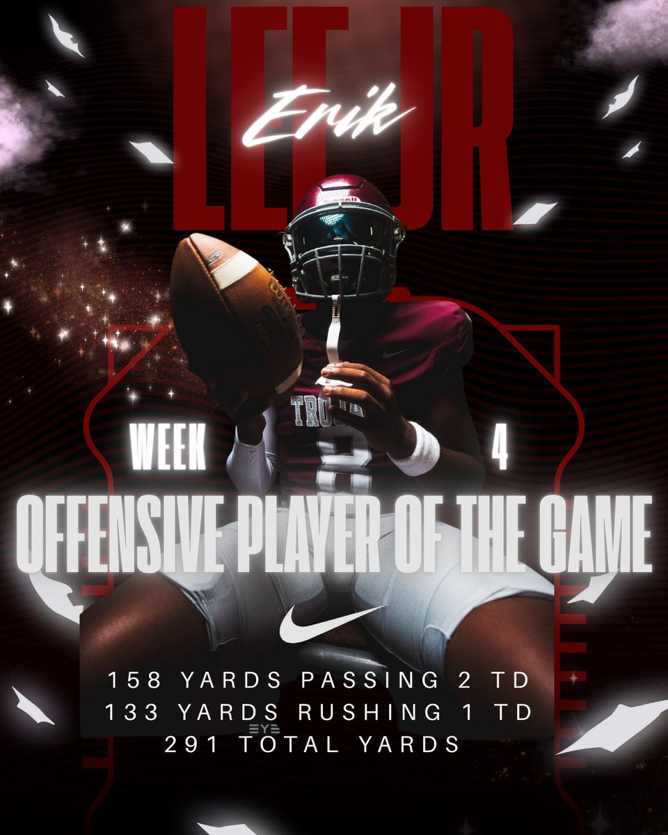 291 yards of total offense. 3 TDs. Definitely EARNED the Offensive Player of the Game for week 4.