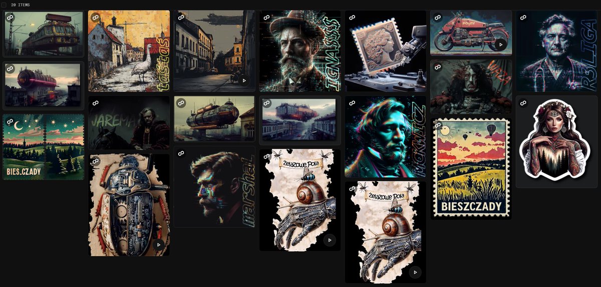 Członek naszego stowarzyszenia <a href="/pzkfpl/">Polski Związek Kryptofilatelistów</a>  ponownie wzbogacił rynek kolekcjonerski swoją twórczością.

Wziąłem udział w obu mintach:
#ŻelazowePola oraz #PolaZŻelaza
Autor to oczywiście: <a href="/dominzomi/">domin</a> 👏

#Mint łącznie 3 #NFT z obu kolekcji dał mi to wszystko co poniżej.
Dzięki za