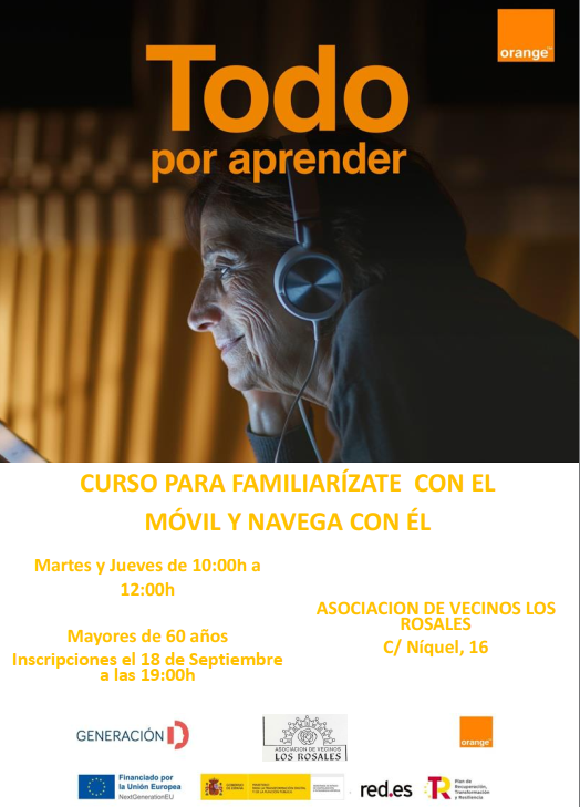 Comenzamos el curso para la digitalización y la inclusión en las nuevas tecnologías para personas mayores. Si conocéis a alguien que le pueda interesar, sentiros libres de compartir. Os esperamos!!!