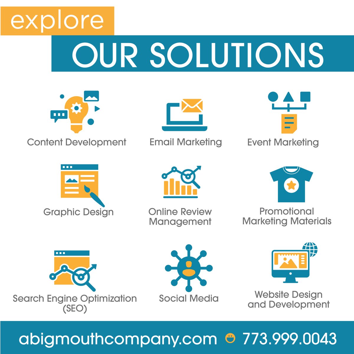 BigMouthChicago's tweet photo. We don’t just market—we strategize, create, and connect.

Graphic Design
Website Development
Event Marketing
Social Media Management
Content Strategy

Your brand deserves a custom approach. Let’s tell the story only you can tell: https://t.co/DIKecvgOEf https://t.co/JLDZcI19wb